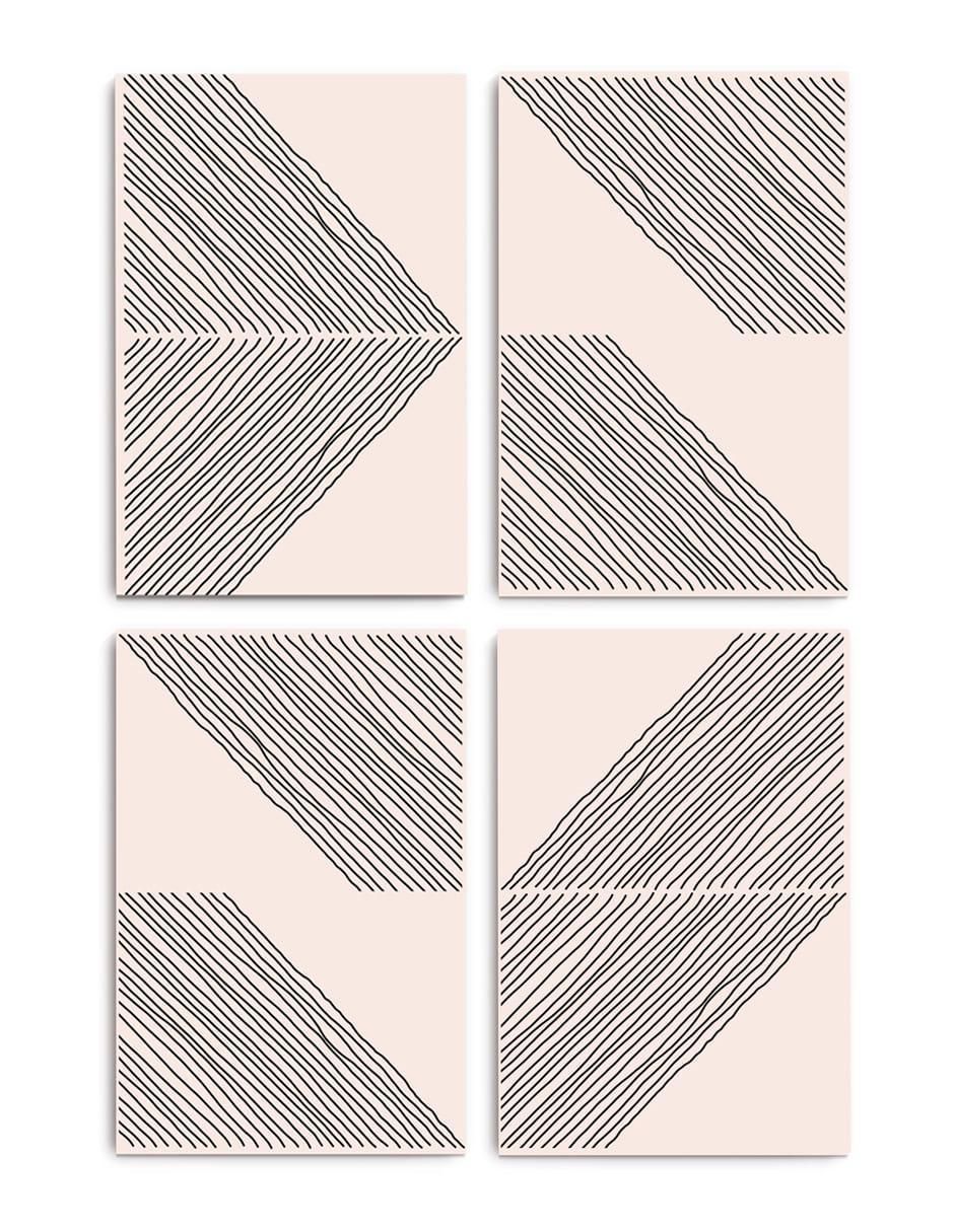 Cuadro decorativo canvas art mx arte minimalista en diagonal y formas modulares