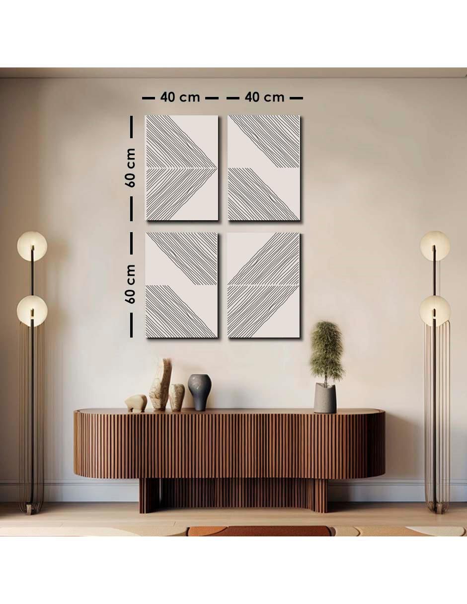 Cuadro decorativo canvas art mx arte minimalista en diagonal y formas modulares