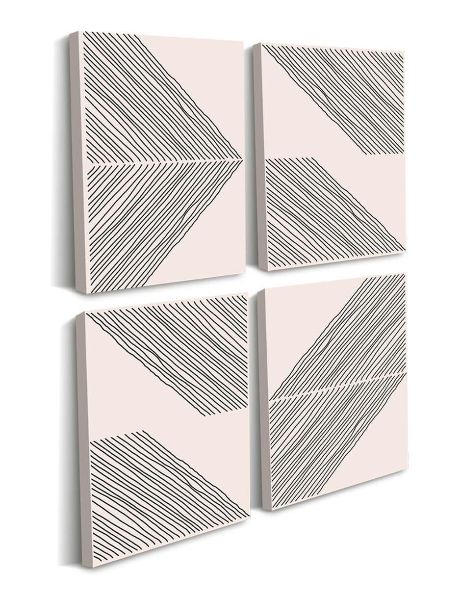 Cuadro decorativo canvas art mx arte minimalista en diagonal y formas modulares