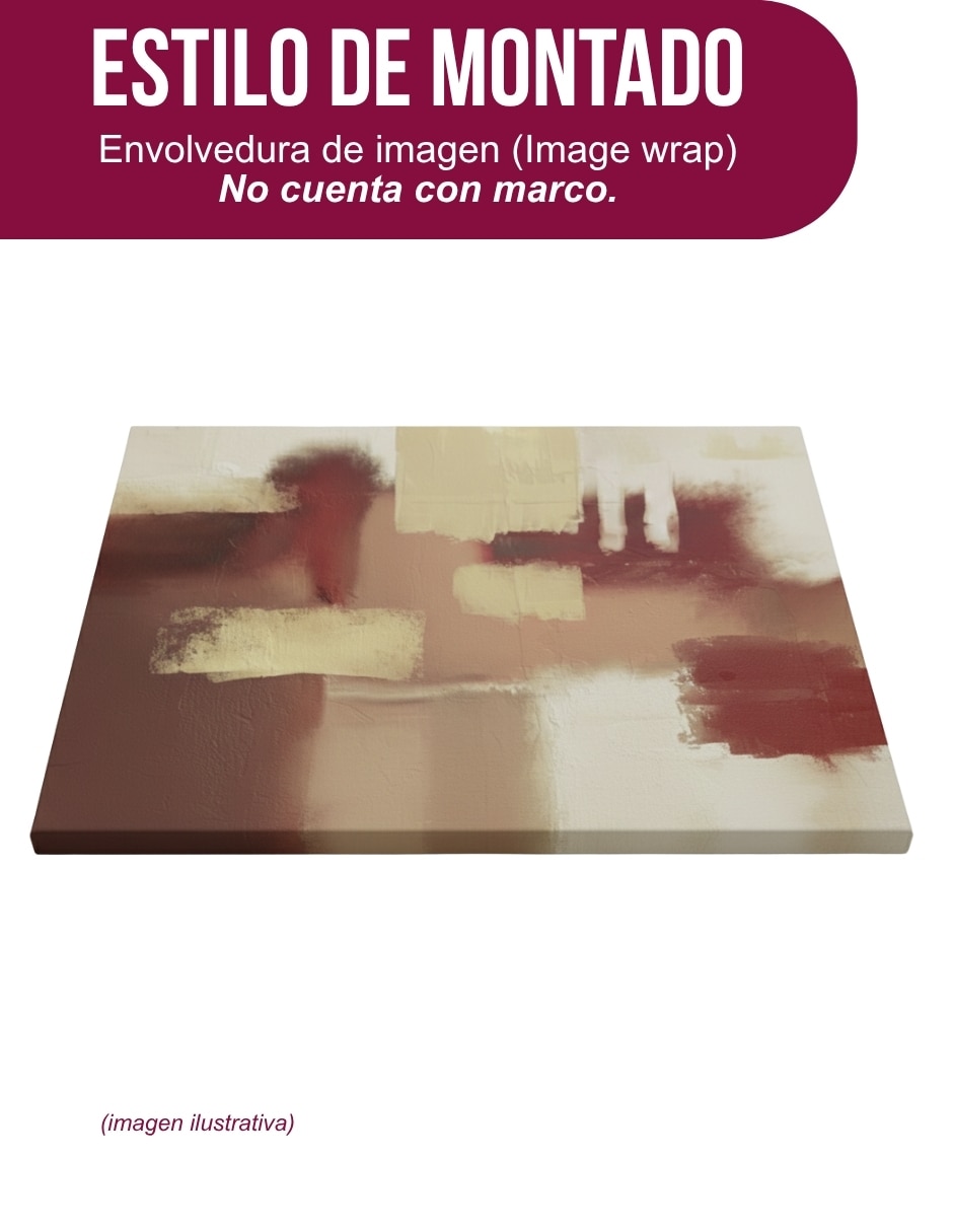 Cuadro decorativo Generica Abstracto paleta terrenal 80x120cm