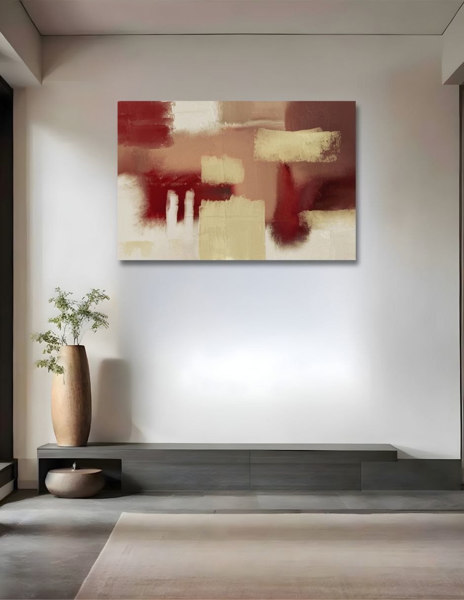 Cuadro decorativo Generica Abstracto paleta terrenal 80x120cm