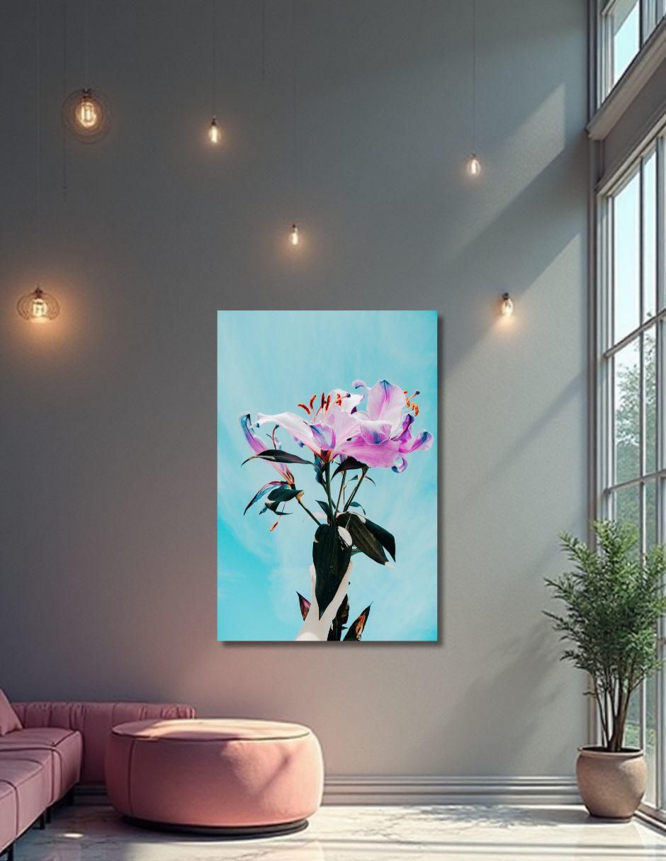 Cuadro decorativo planta lirio cósmico