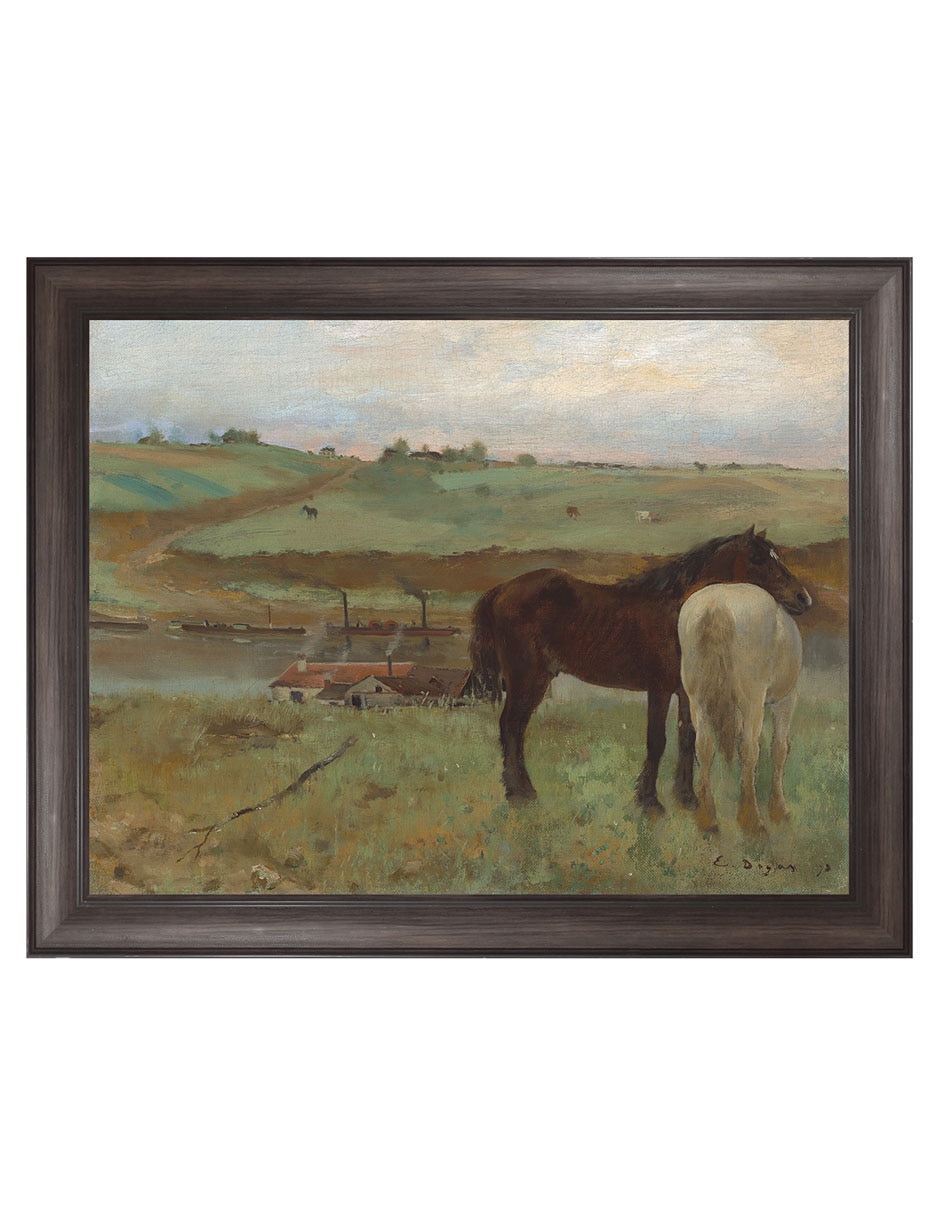 Cuadro decorativo Caballos En Un Prado De Edgar Degas técnica mixta