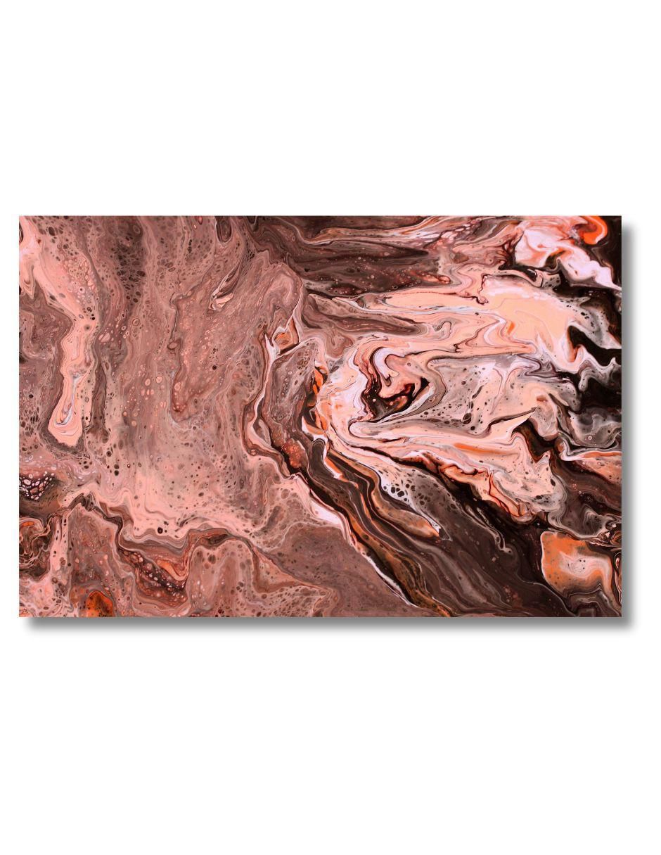 Cuadro decorativo Generica Abstracto río bronce