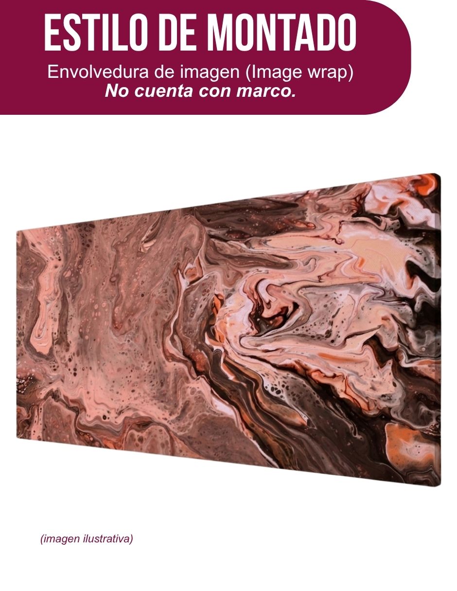 Cuadro decorativo Generica Abstracto río bronce