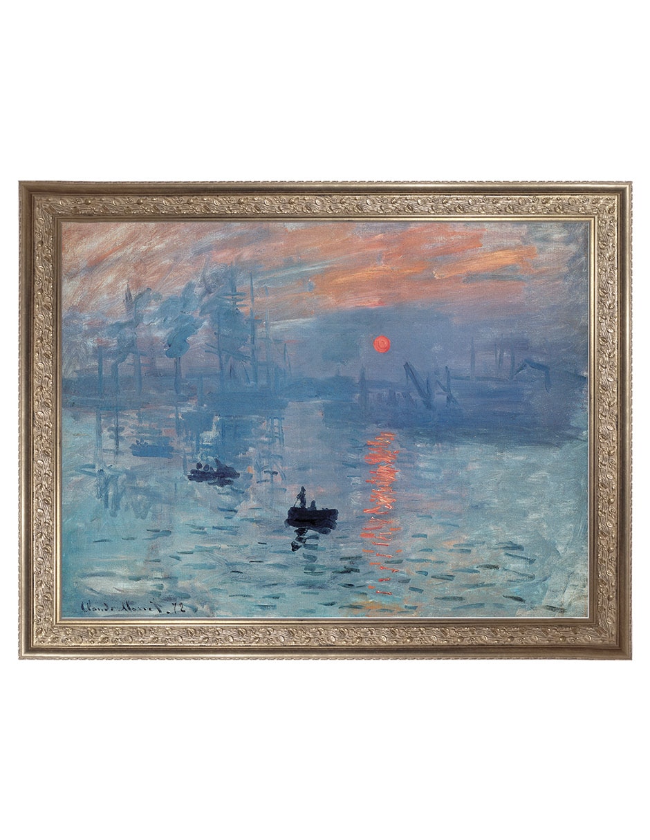 Cuadro decorativo enmarcado Monet impresión: Sol naciente de portfolio Arts Group mixta