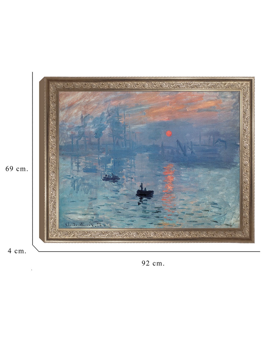 Cuadro decorativo enmarcado Monet impresión: Sol naciente de portfolio Arts Group mixta 8