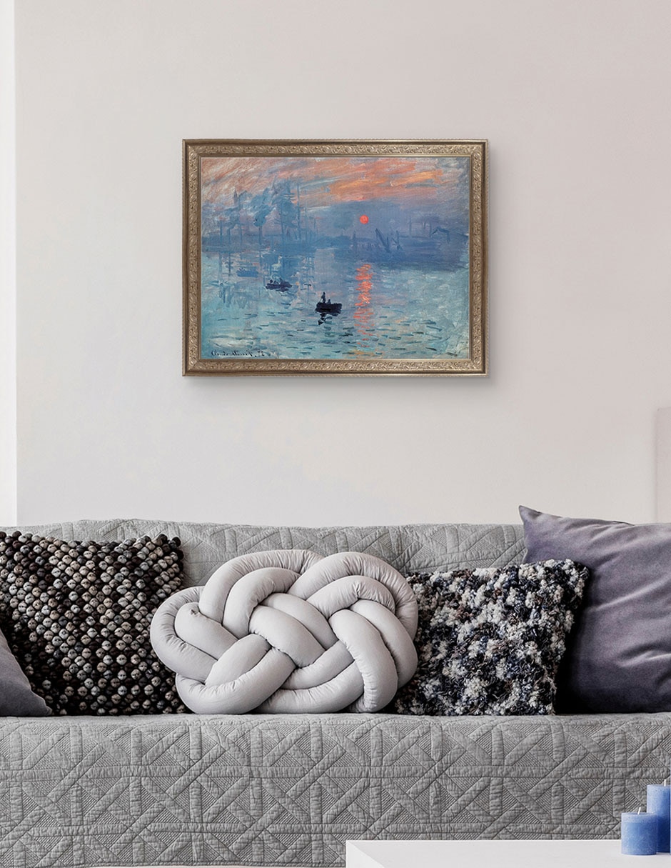 Cuadro decorativo enmarcado Monet impresión: Sol naciente de portfolio Arts Group mixta 2