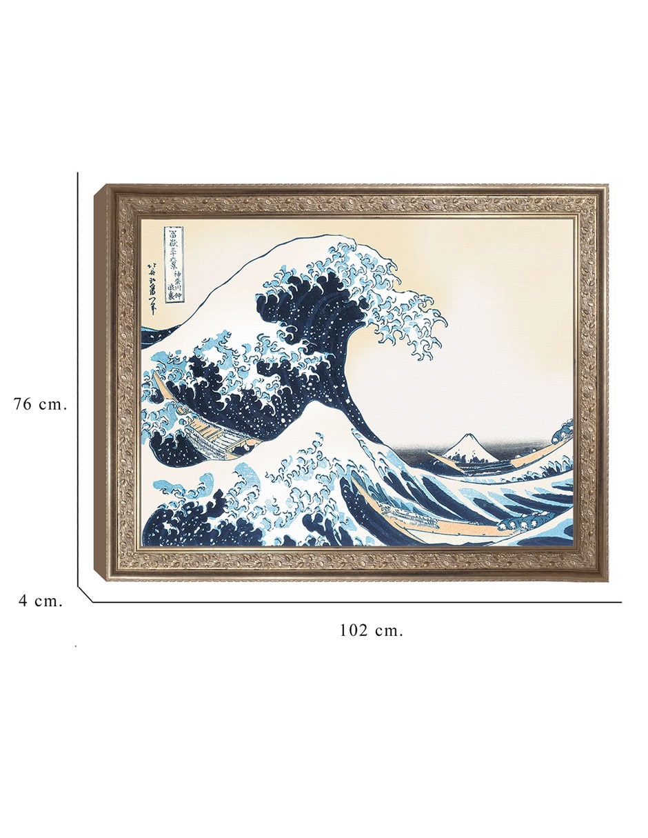 Cuadro decorativo Hokusai La gran ola de Portfolio Arts Group mixta 8