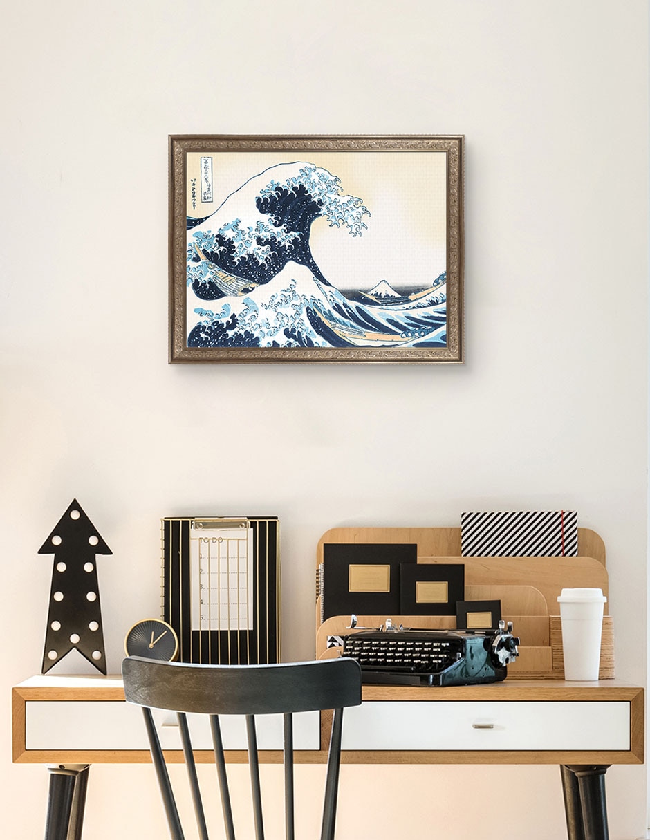 Cuadro decorativo Hokusai La gran ola de Portfolio Arts Group mixta 5