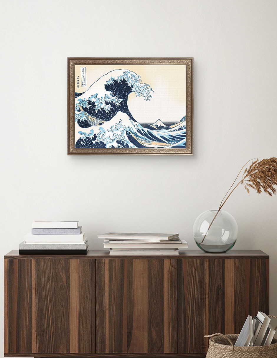 Cuadro decorativo Hokusai La gran ola de Portfolio Arts Group mixta 4
