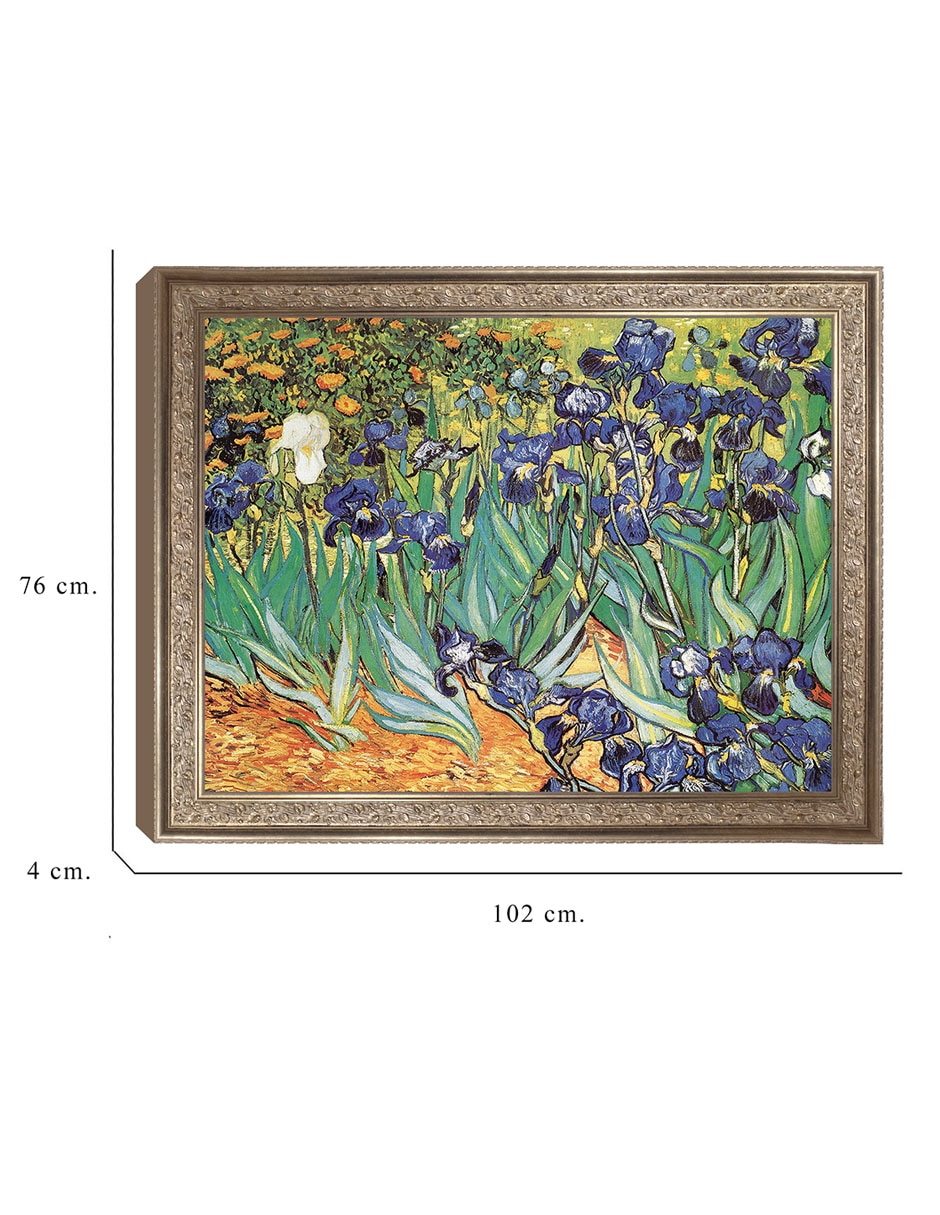 Cuadro decorativo Van Gogh Jardín de iris de Portfolio Arts Group mixta 8