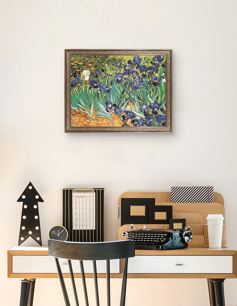 Cuadro decorativo Van Gogh Jardín de iris de Portfolio Arts Group mixta 5