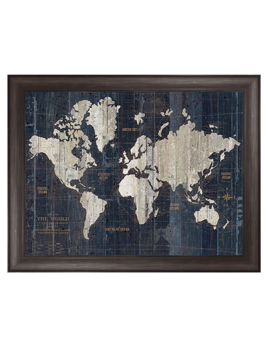 Cuadro decorativo Mapa Del Viejo Mundo Azul V2 De Wild Apple Portfolio técnica mixta Cuadro decorativo Mapa Del Viejo Mundo Azul V2 De Wild Apple Portfolio técnica mixta