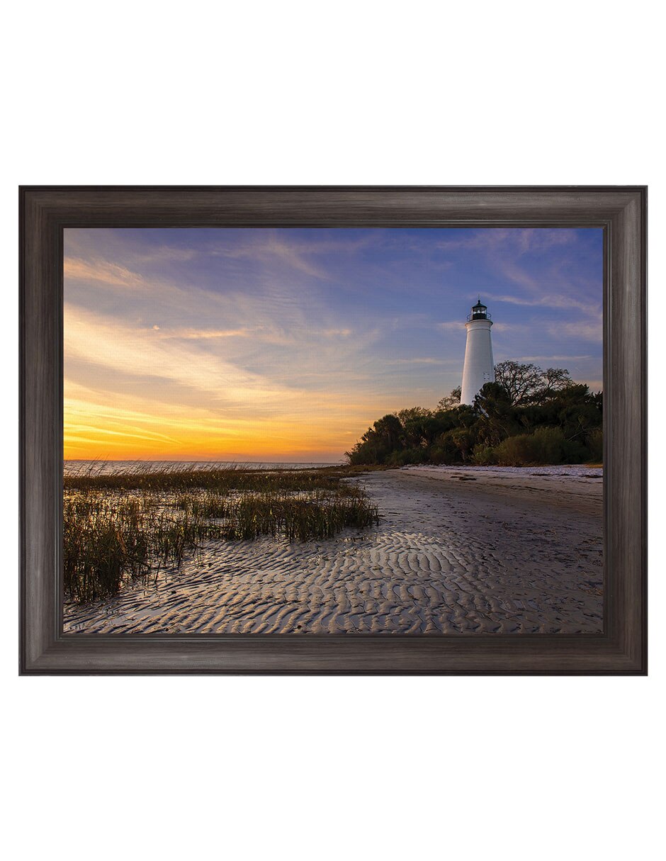Cuadro decorativo Atardecer En El Faro St Marks De Andy Crawford técnica mixta Cuadro decorativo Atardecer En El Faro St Marks De Andy Crawford técnica mixta