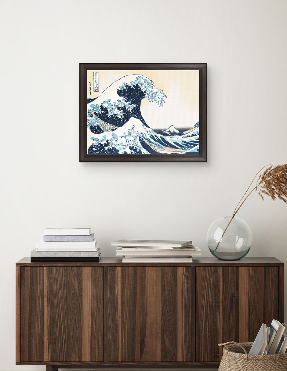 Cuadro decorativo Hokusai – La Gran Ola De Portfolio Arts Group técnica mixta 3