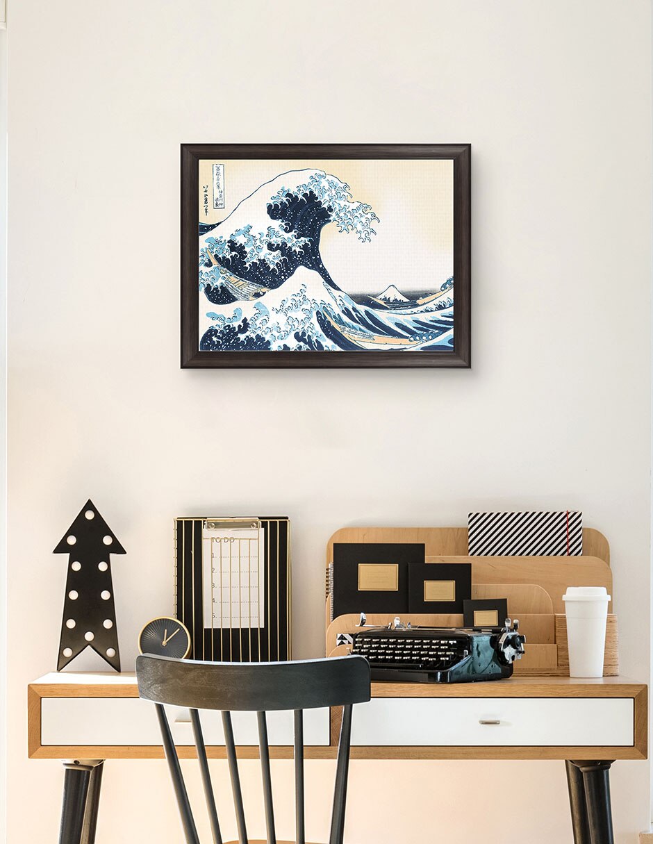 Cuadro decorativo Hokusai – La Gran Ola De Portfolio Arts Group técnica mixta 4