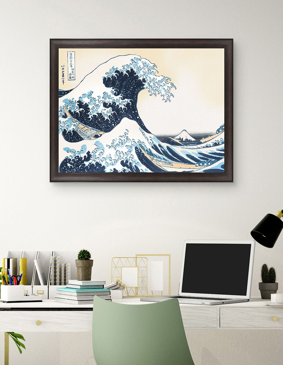 Cuadro decorativo Hokusai La gran ola de Portfolio Arts Group mixta 5