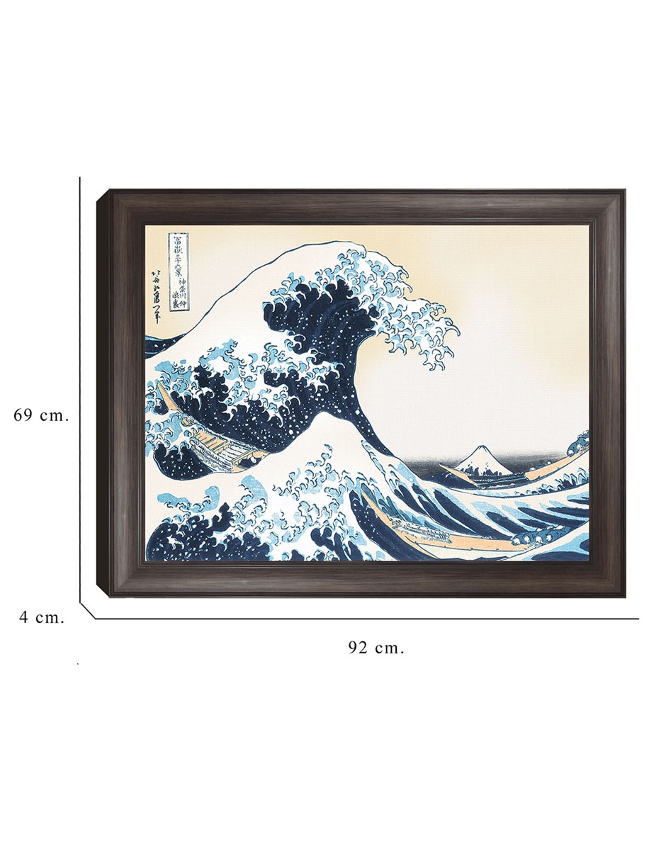 Cuadro decorativo Hokusai La gran ola de Portfolio Arts Group mixta 6