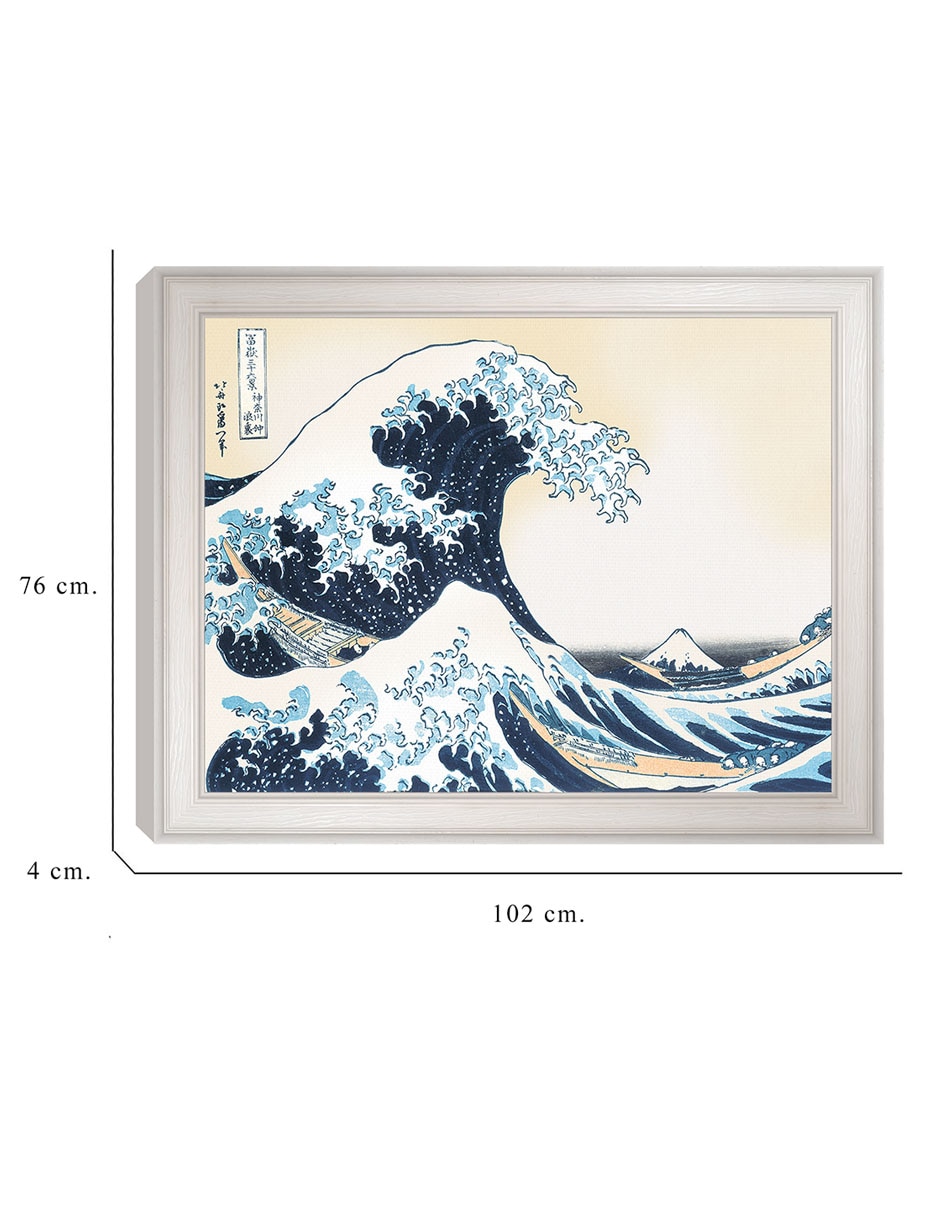 Cuadro decorativo Hokusai La gran ola de Portfolio Arts Group mixta 6