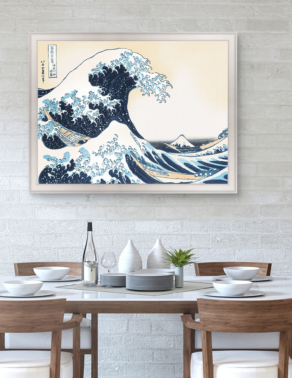 Cuadro decorativo Hokusai La gran ola de Portfolio Arts Group mixta 4