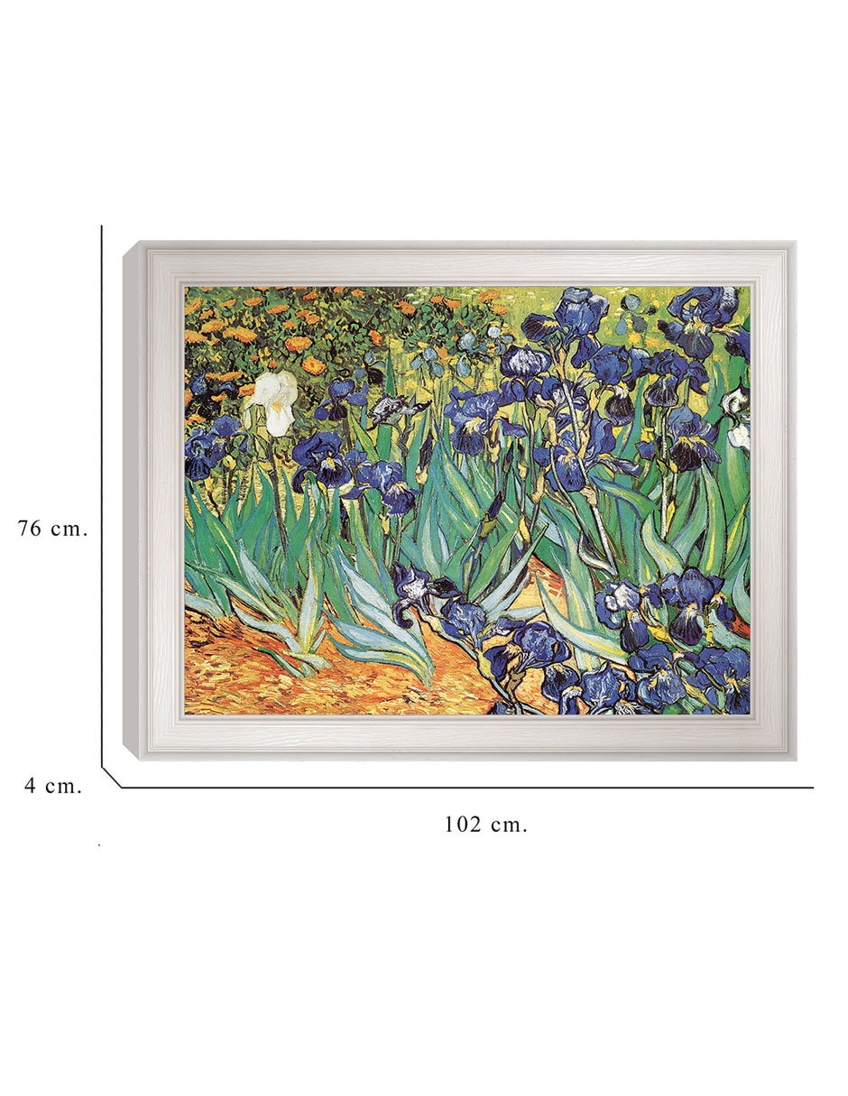 Cuadro decorativo Van Gogh Jardín de iris de Portfolio Arts Group mixta 6