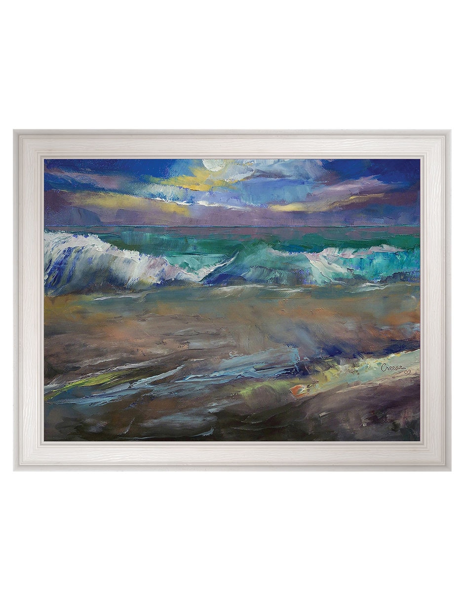 Cuadro decorativo Ondas A La Luz De La Luna De Michael Creese técnica mixta