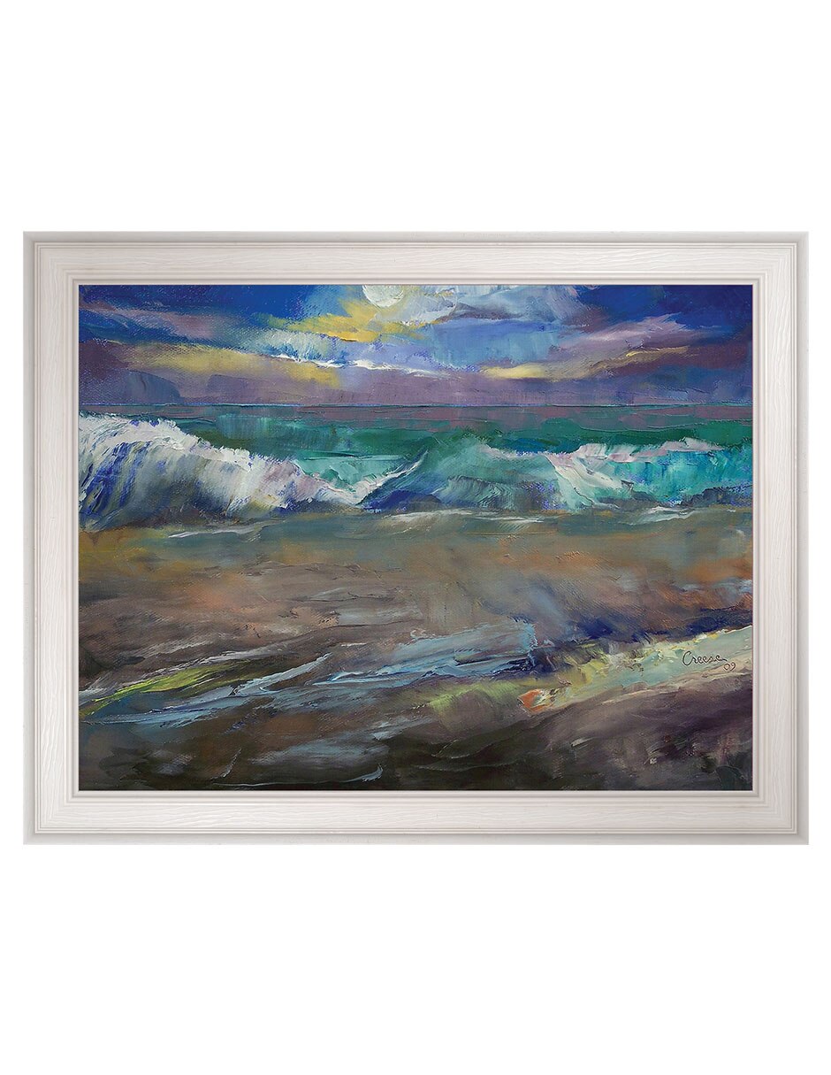 Cuadro decorativo Ondas A La Luz De La Luna De Michael Creese técnica mixta
