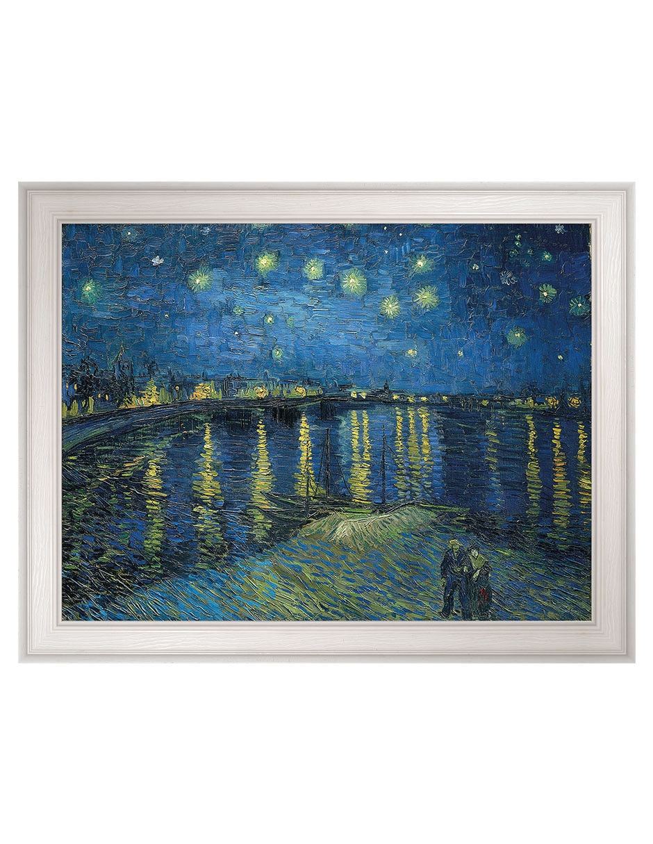 Cuadro decorativo Noche Estrellada Sobre El Ródano (1888) De Vincent Van Gogh técnica mixta