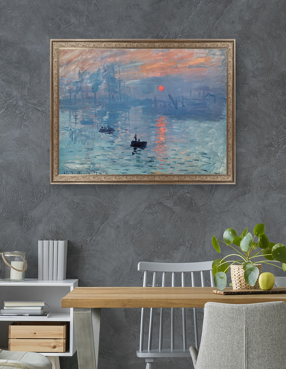 Cuadro decorativo Monet – Impresión: Sol Naciente De Portfolio Arts Group técnica mixta 4