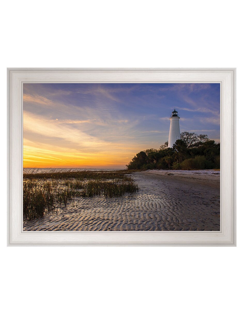 Cuadro decorativo Atardecer En El Faro St Marks De Andy Crawford técnica mixta Cuadro decorativo Atardecer En El Faro St Marks De Andy Crawford técnica mixta