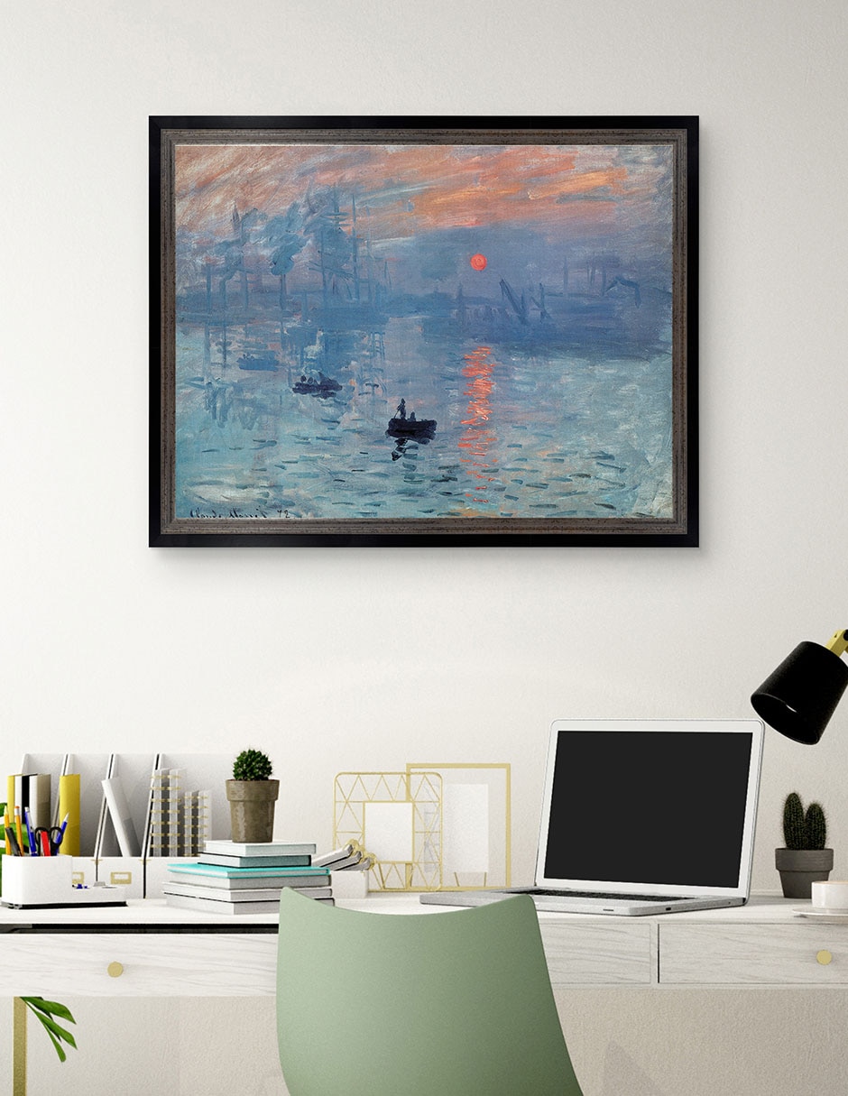 Cuadro decorativo Monet Impresión: Sol naciente de Portfolio Arts Group mixta 4