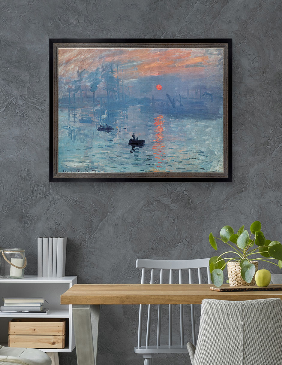 Cuadro decorativo Monet Impresión: Sol naciente de Portfolio Arts Group mixta 3