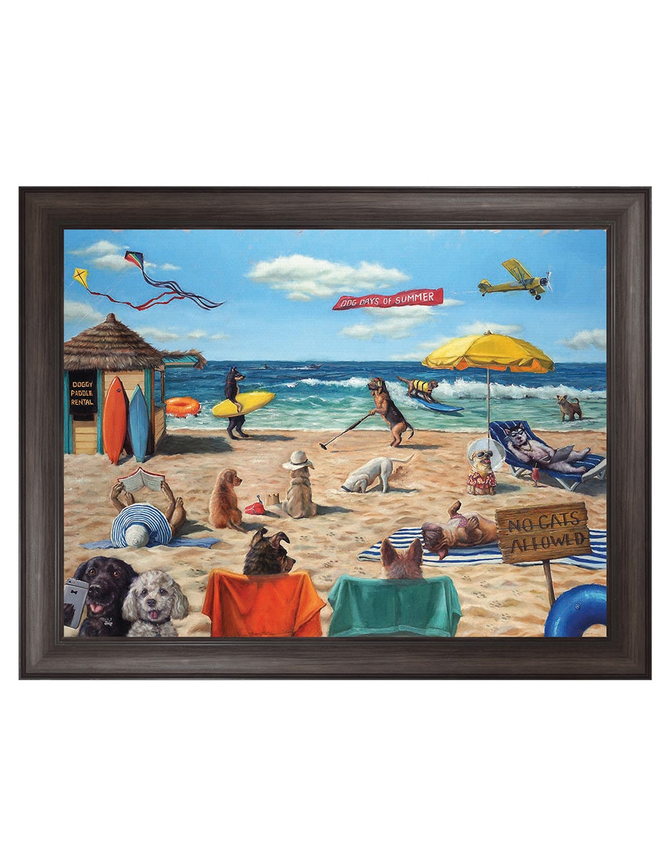Cuadro decorativo Playa De Perros De Lucia Heffernan técnica mixta