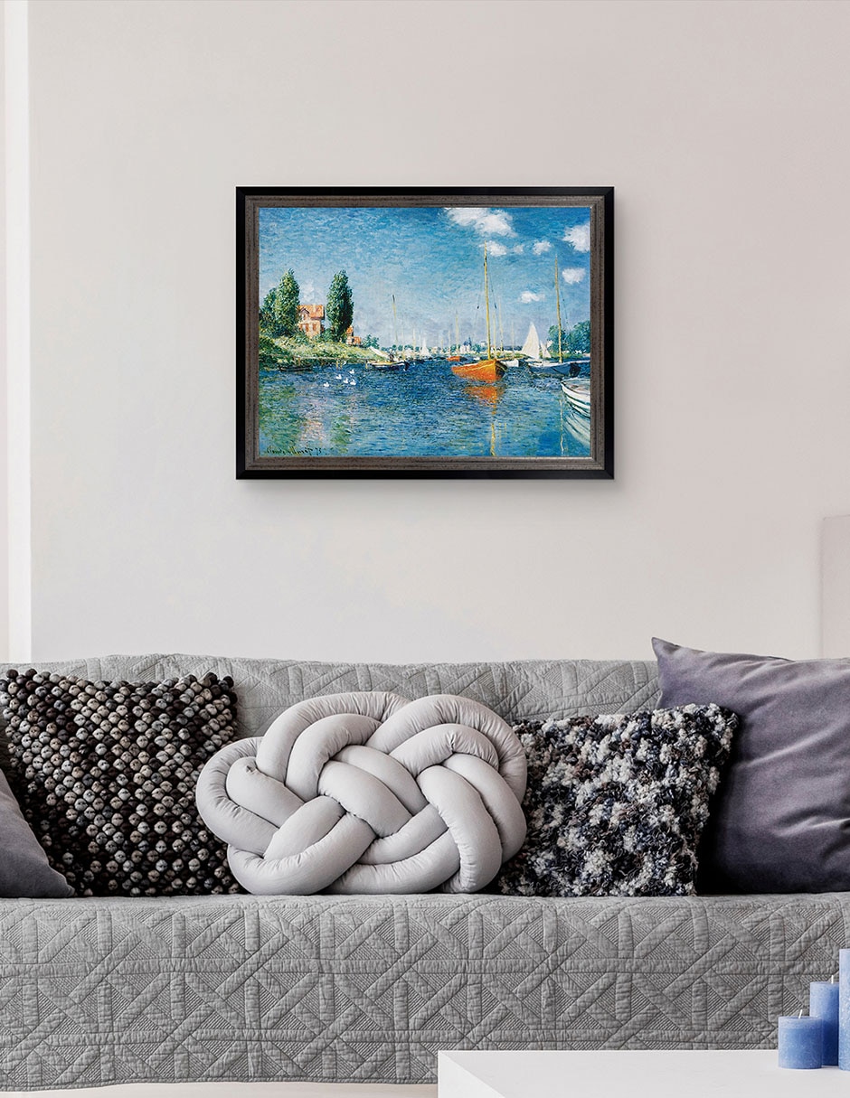 Cuadro decorativo Monet Barcos rojos en Argenteuil de Portfolio Arts Group mixta 5