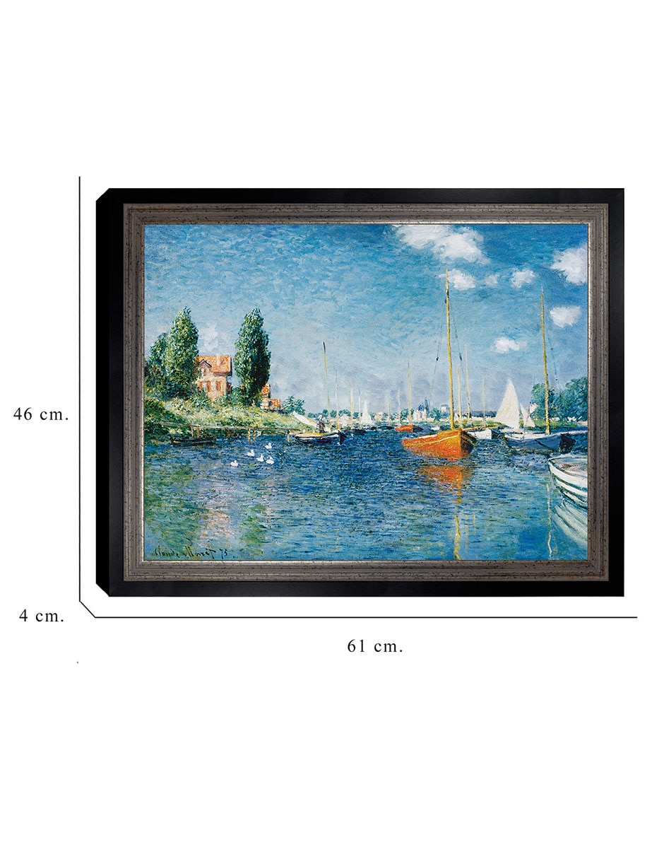 Cuadro decorativo Monet Barcos rojos en Argenteuil de Portfolio Arts Group mixta 6