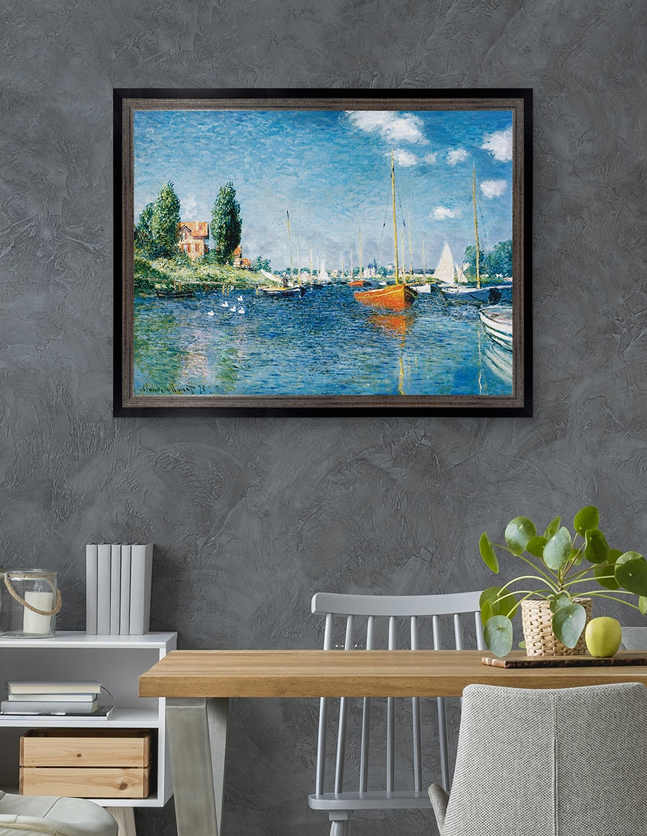 Cuadro decorativo Monet – Barcos Rojos En Argenteuil De Portfolio Arts Group técnica mixta 4