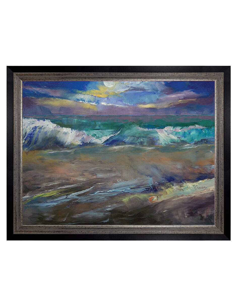 Cuadro decorativo Ondas A La Luz De La Luna De Michael Creese técnica mixta Cuadro decorativo Ondas A La Luz De La Luna De Michael Creese técnica mixta