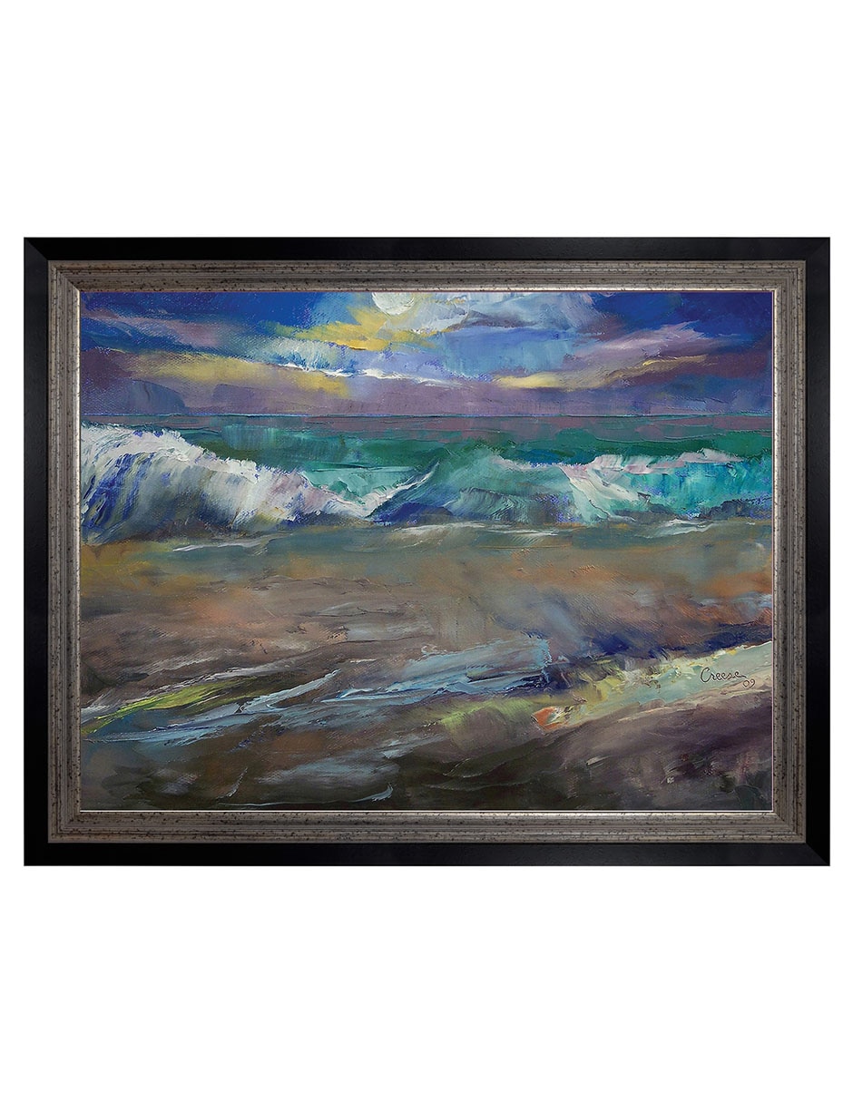 Cuadro decorativo Ondas A La Luz De La Luna De Michael Creese técnica mixta Cuadro decorativo Ondas A La Luz De La Luna De Michael Creese técnica mixta