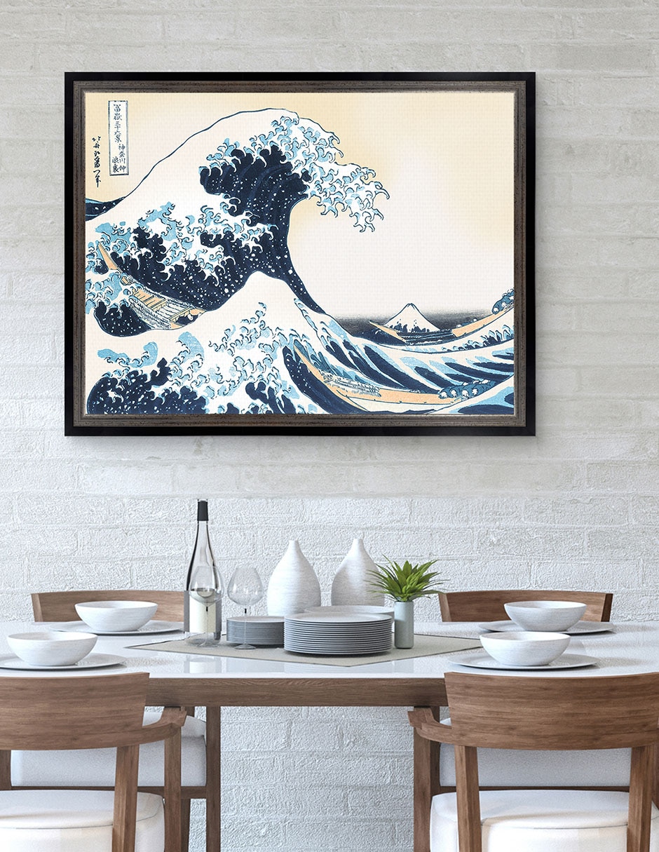 Cuadro decorativo Hokusai La gran ola de Portfolio Arts Group mixta 3