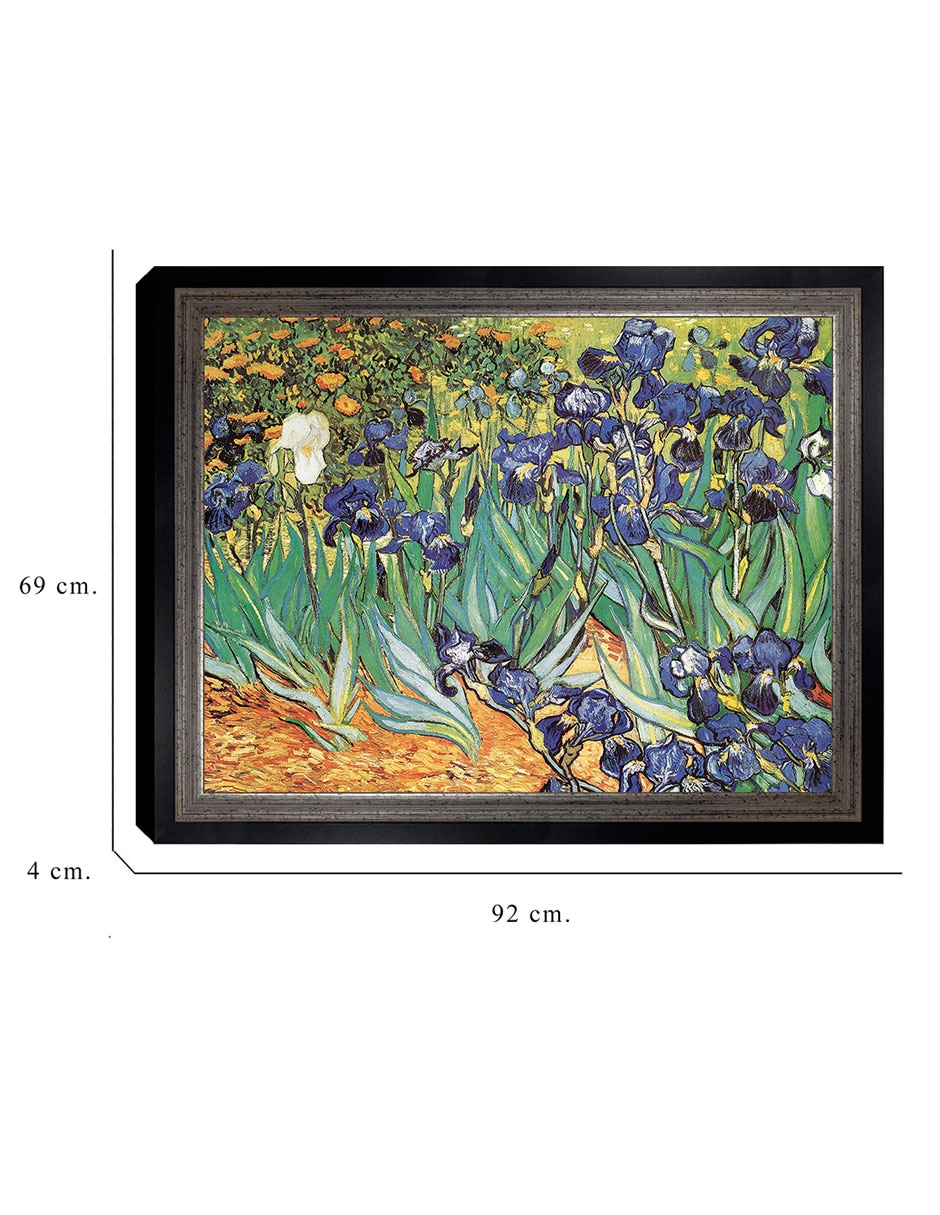 Cuadro decorativo Van Gogh Jardín de iris de Portfolio Arts Group mixta 6