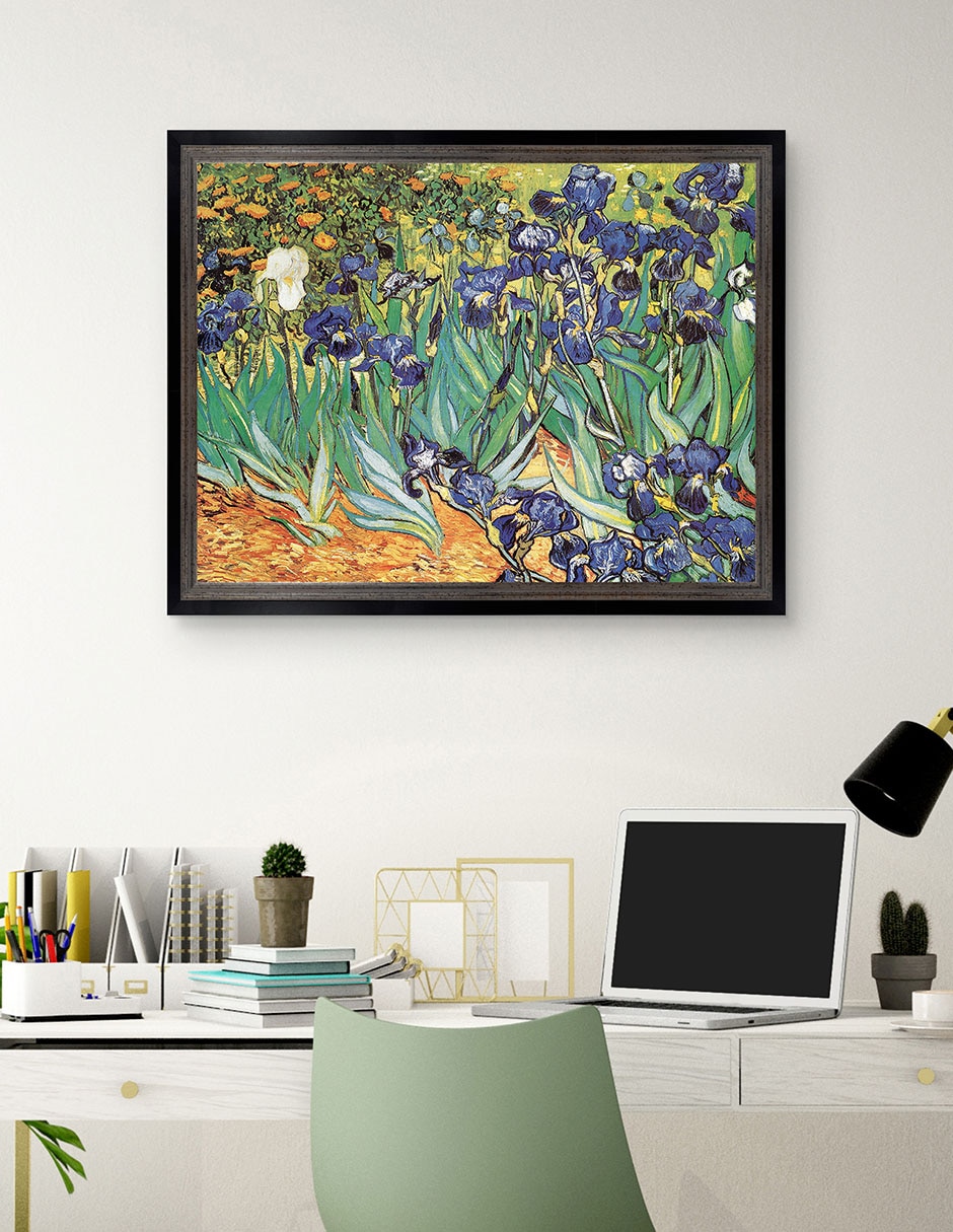 Cuadro decorativo Van Gogh Jardín de iris de Portfolio Arts Group mixta 4