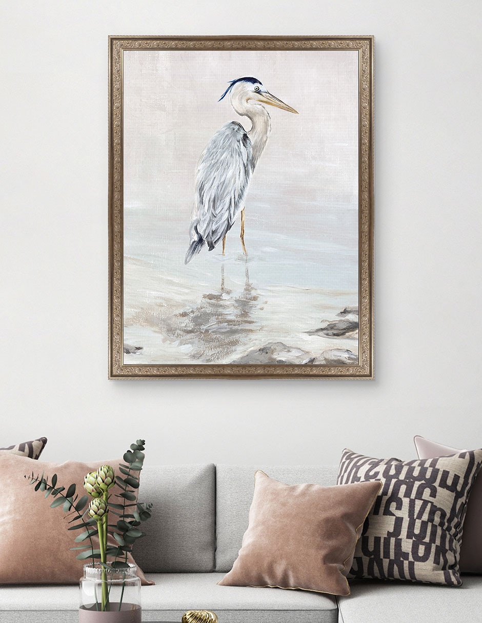 Cuadro decorativo Belleza de la garza II de Eva Watts técnica mixta 6