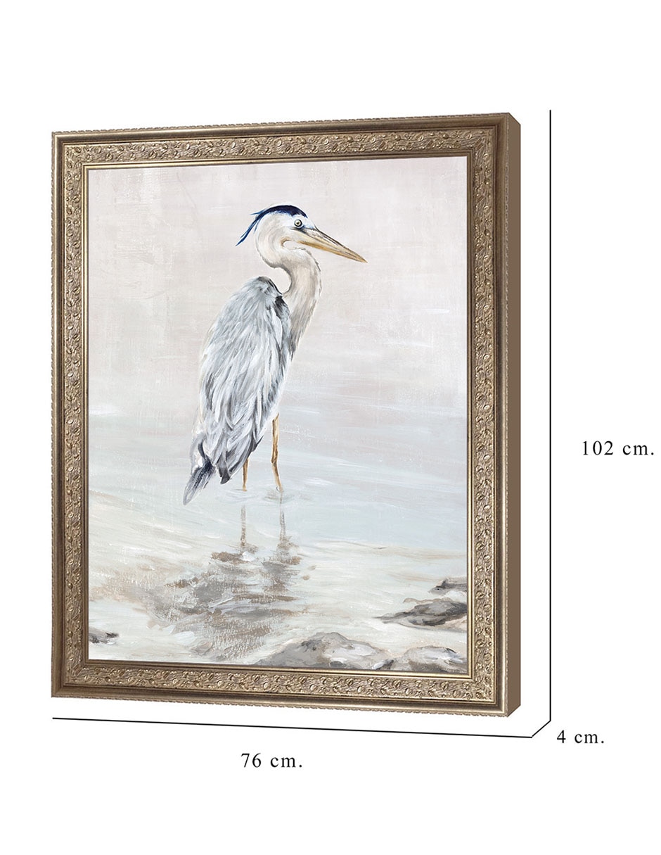 Cuadro decorativo Belleza de la garza II de Eva Watts técnica mixta 8