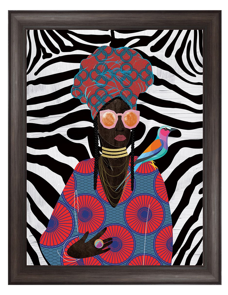 Cuadro decorativo Reina Moderna Con Turbante 2 De Nikki Chu técnica mixta