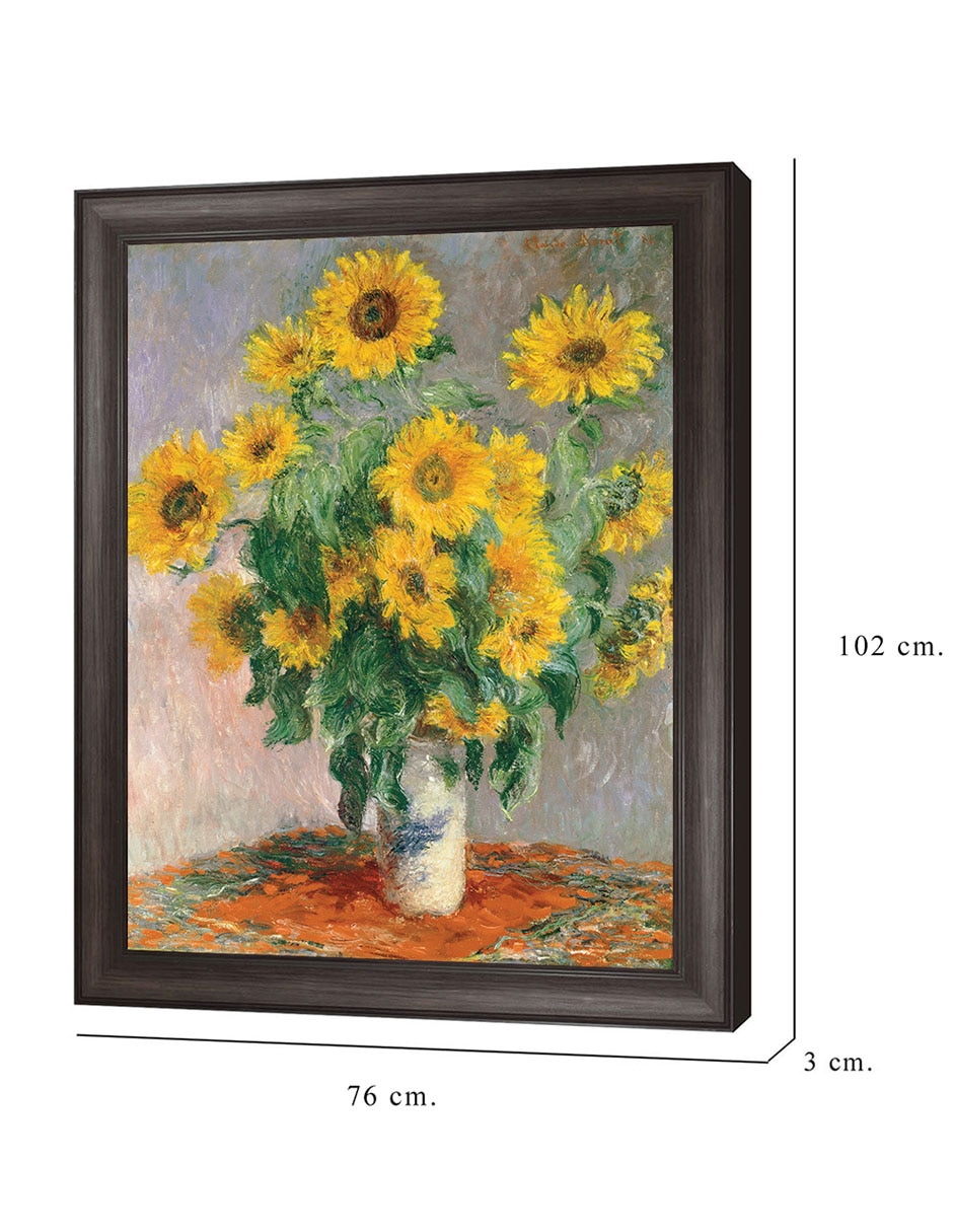 Cuadro decorativo Monet girasoles de Portfolio Arts Group mixta 8