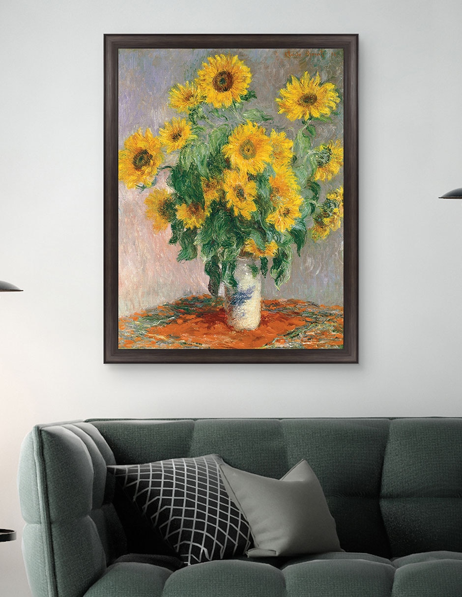 Cuadro decorativo Monet girasoles de Portfolio Arts Group mixta 4