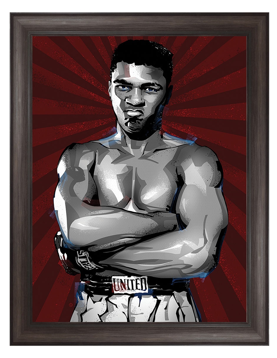 Cuadro decorativo Enmarcado- El Mejor Boxeador De Todos Los Tiempos De Nikita Abakumov técnica mixta