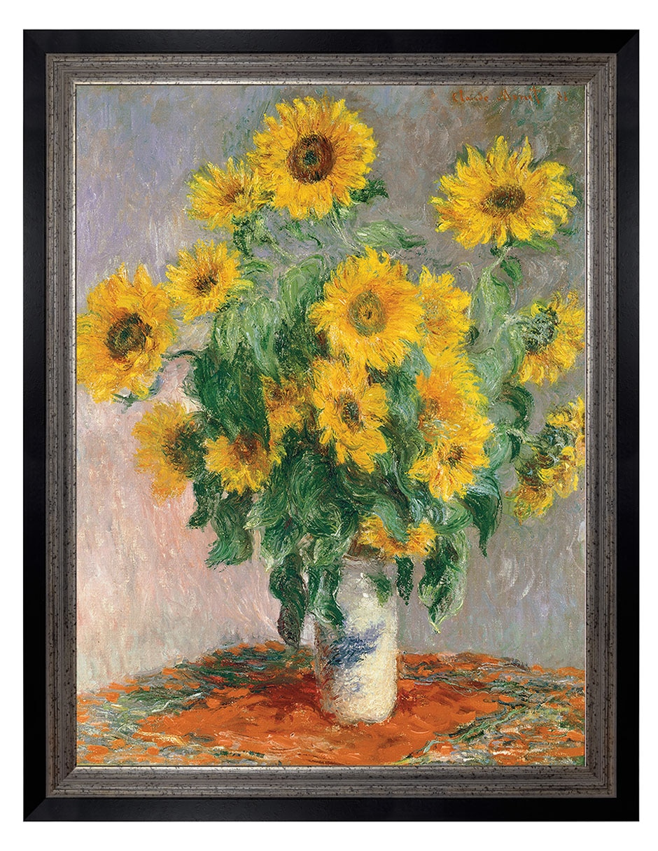 Cuadro decorativo Monet Girasoles de Portfolio Arts Group técnica mixta
