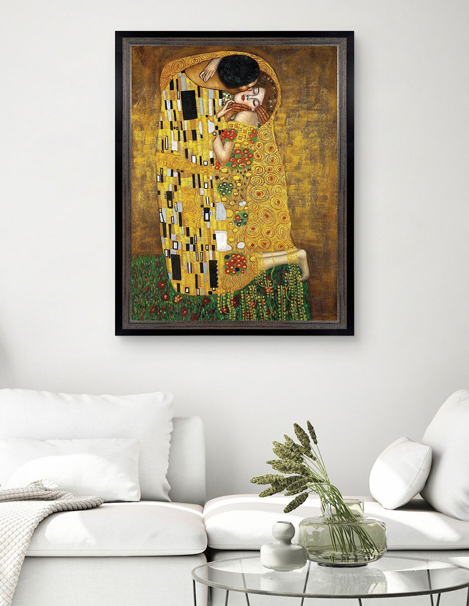 Cuadro decorativo El Beso Eterno De Gustav Klimt técnica mixta